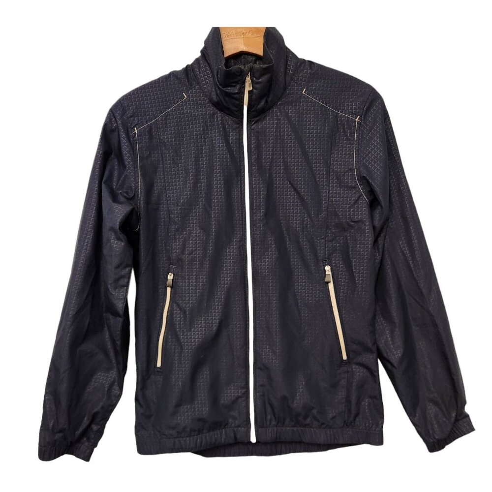 Adidas Golf Climaproof Wind Jacket Full Zip Black Pockets Womens Size XS EUC